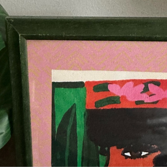 Exotic Woman Cheetah Leaf Lip Print Egypt Pretty Lady Bohemian Wall Art 13”x10” - Picture 3 of 7